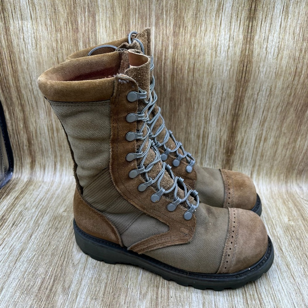 Corcoran Field Boots Men's 7.5 D Sage Green Canvas Steel Toe 87546FR Vibram